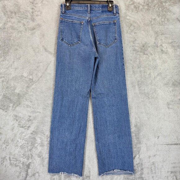 Abercrombie & Fitch Jeans Womens 27 4R Blue 90s Relaxed High Rise Raw Hem Denim - Picture 8 of 11